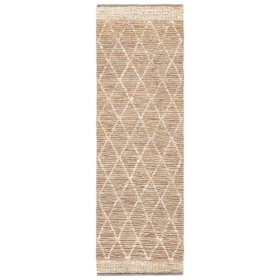 SAFAVIEH Natural Fiber Ingram Geometric Runner Rug, Natural, 2'6" x 8'