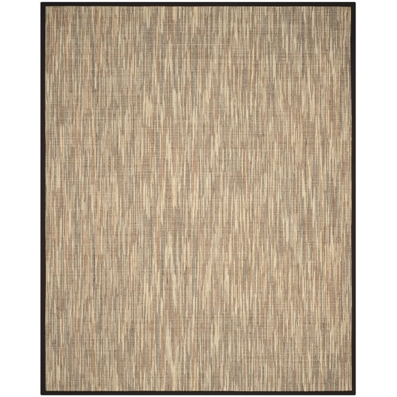 SAFAVIEH Natural Fiber Issam Bordered Area Rug, Natural/Brown, 9' x 12'