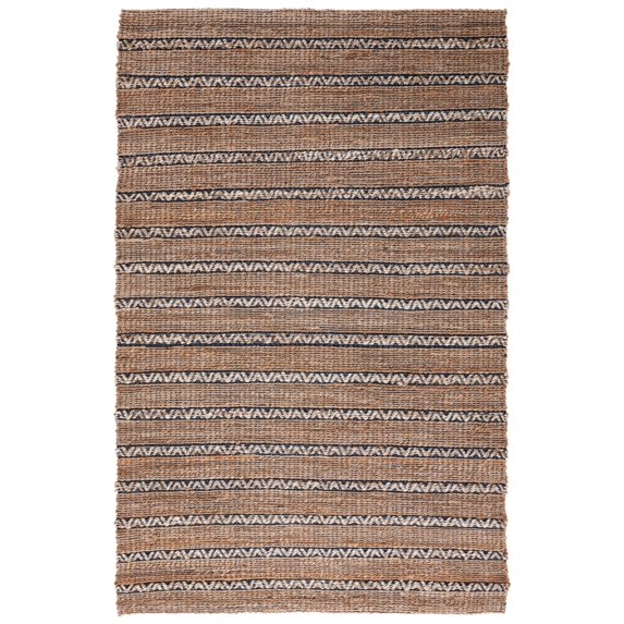 SAFAVIEH Natural Fiber Jack Striped Area Rug, Navy/Natural, 4' x 6'