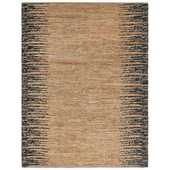 SAFAVIEH Natural Fiber Jake Abstract Area Rug, Natural/Black, 8' x 10'