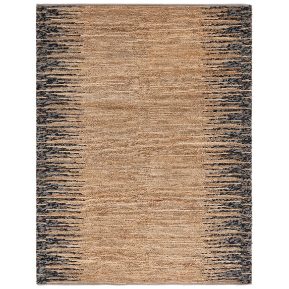 SAFAVIEH Natural Fiber Jake Abstract Area Rug, Natural/Black, 8' x 10'