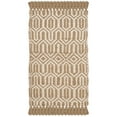 SAFAVIEH Natural Fiber Jakov Geometric Jute Area Rug, Natural/Ivory, 2
