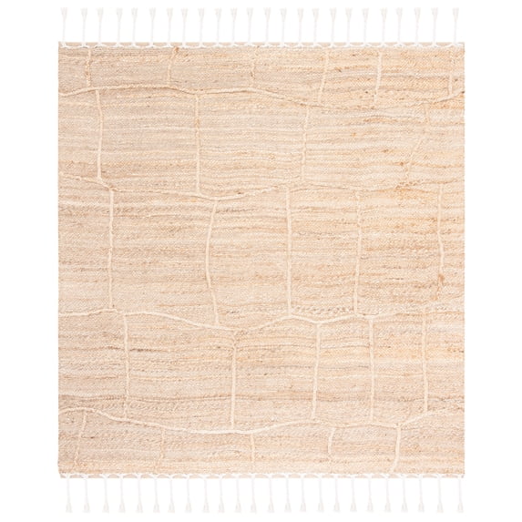 SAFAVIEH Natural Fiber Jamaar Solid Area Rug, Natural, 4' x 4' Square