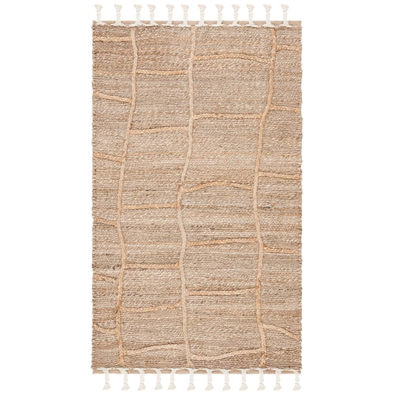 SAFAVIEH Natural Fiber Jamaar Solid Area Rug, Natural, 4' x 6'
