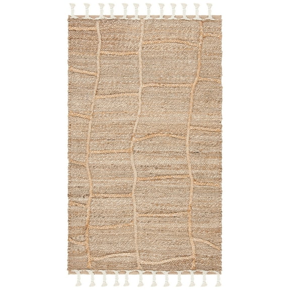 SAFAVIEH Natural Fiber Jamaar Solid Area Rug, Natural, 4' x 6'