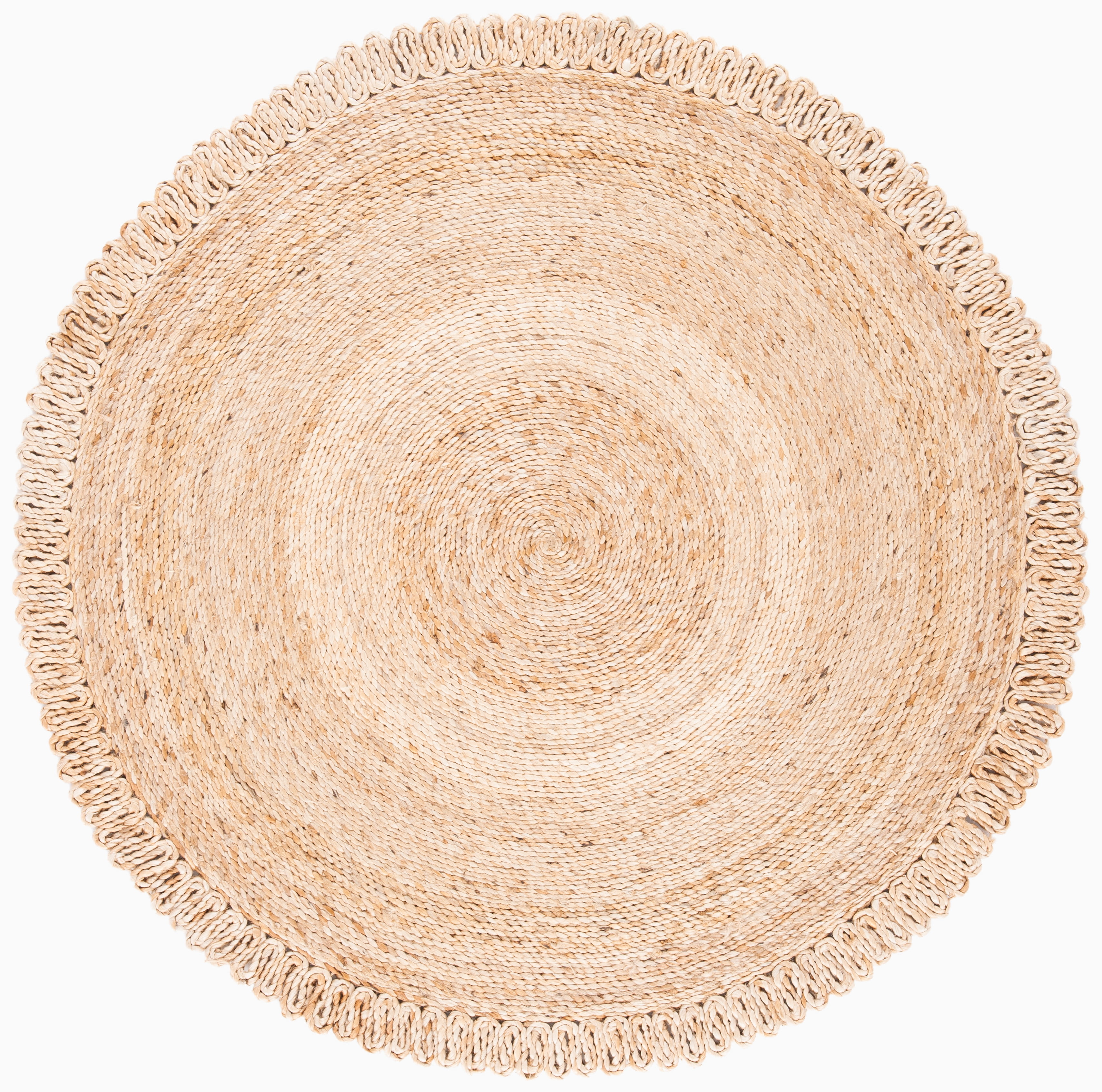 SAFAVIEH Natural Fiber Jamison Geometric Area Rug, Natural, 4' x 4' Round