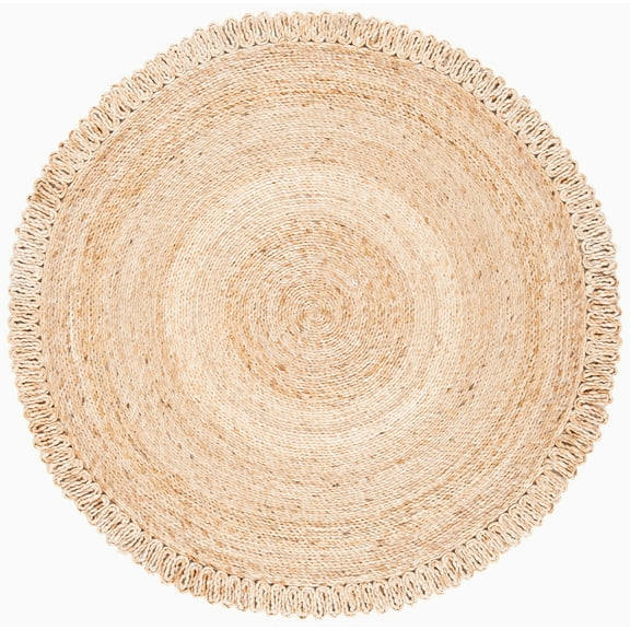 SAFAVIEH Natural Fiber Jamison Geometric Area Rug, Natural, 5' x 5' Round