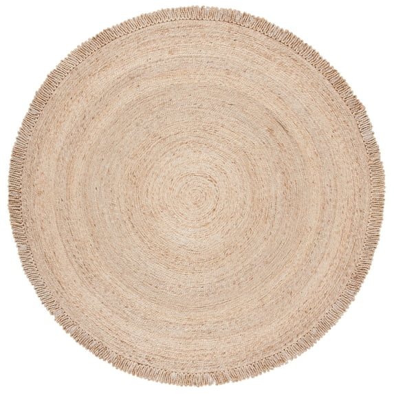 SAFAVIEH Natural Fiber Jamison Geometric Area Rug, Natural, 9' x 9' Round