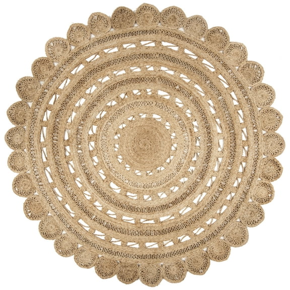 SAFAVIEH Natural Fiber Jannah Solid Area Rug, Natural, 11' x 11' Round