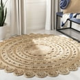 thumbnail image 1 of SAFAVIEH Natural Fiber Jannah Solid Braided Jute Area Rug, Natural, 10' x 10' Round, 1 of 6