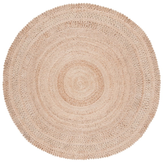 SAFAVIEH Natural Fiber Jared Geometric Area Rug, Natural, 6' x 6' Round