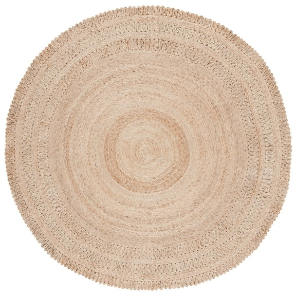 SAFAVIEH Natural Fiber Jared Geometric Area Rug, Natural, 6' x 6' Round