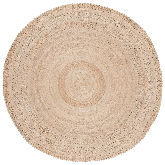 SAFAVIEH Natural Fiber Jared Geometric Area Rug, Natural, 9' x 9' Round