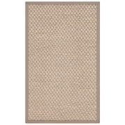 SAFAVIEH Natural Fiber Jaye Solid Area Rug, Natural/Grey, 2' x 3'