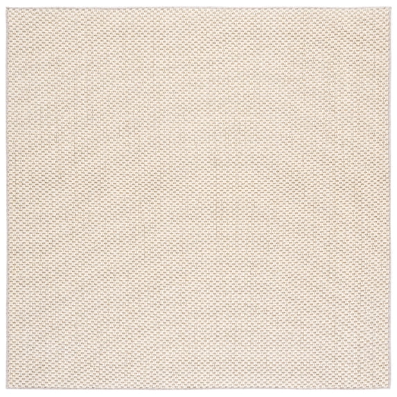 SAFAVIEH Natural Fiber Jeptha Solid Area Rug, Creme, 6' x 6' Square