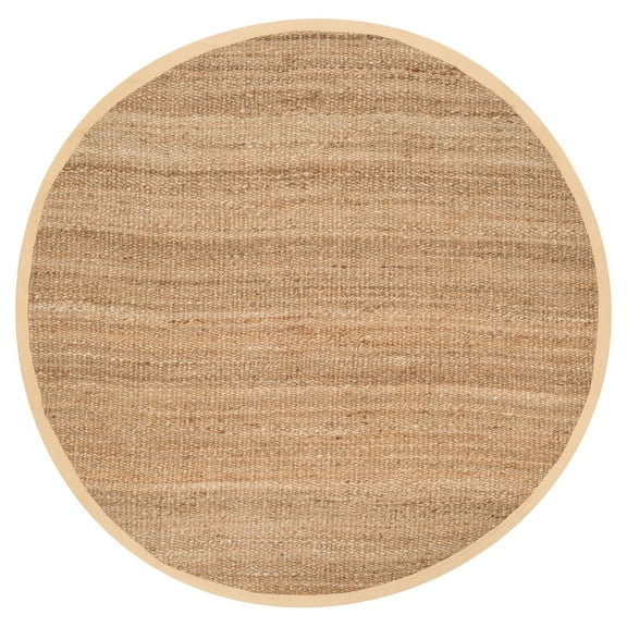 SAFAVIEH Natural Fiber Jerald Braided Jute Area Rug, Natural, 9' x 9' Round