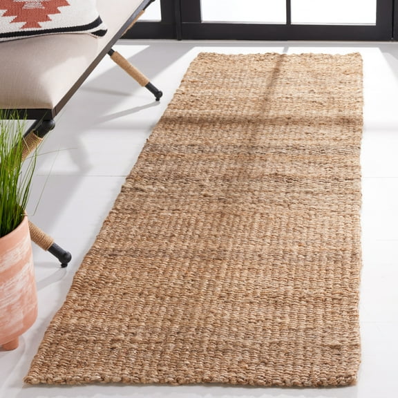 SAFAVIEH Natural Fiber Jerald Braided Jute Runner Rug, Natural, 2'3" x 11'