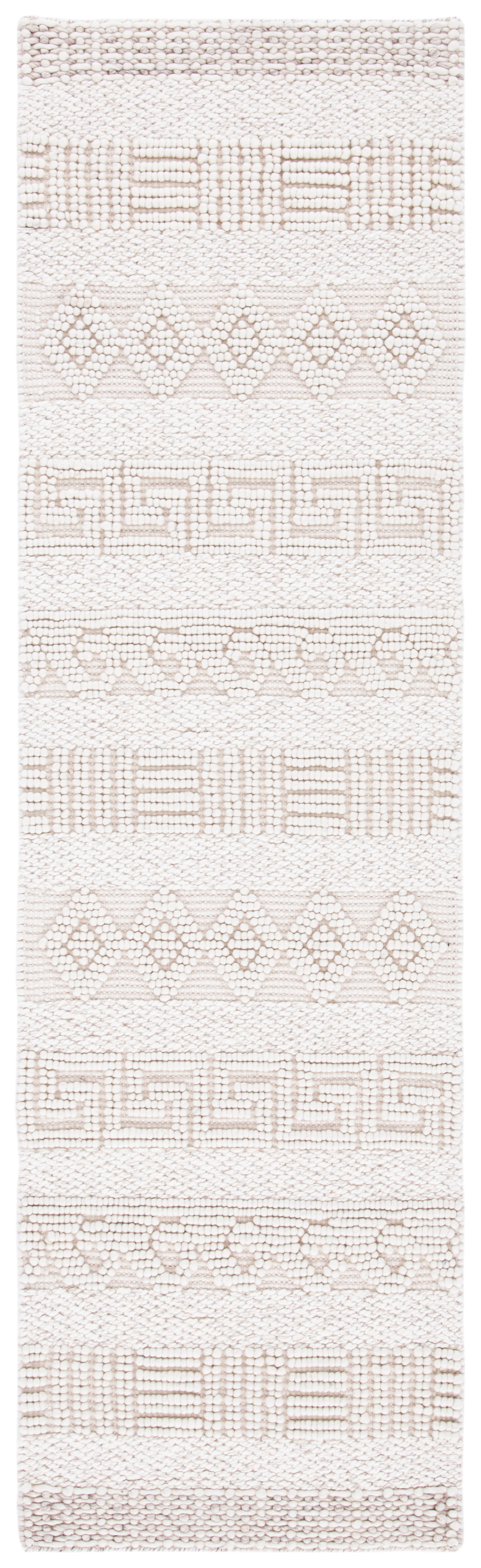 SAFAVIEH Natural Fiber Jillian Striped Runner Rug, Beige/Ivory, 2'3" x 8'