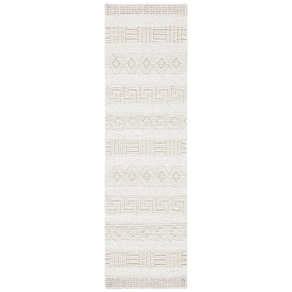 SAFAVIEH Natural Fiber Jillian Striped Runner Rug, Beige/Ivory, 2'3" x 8'