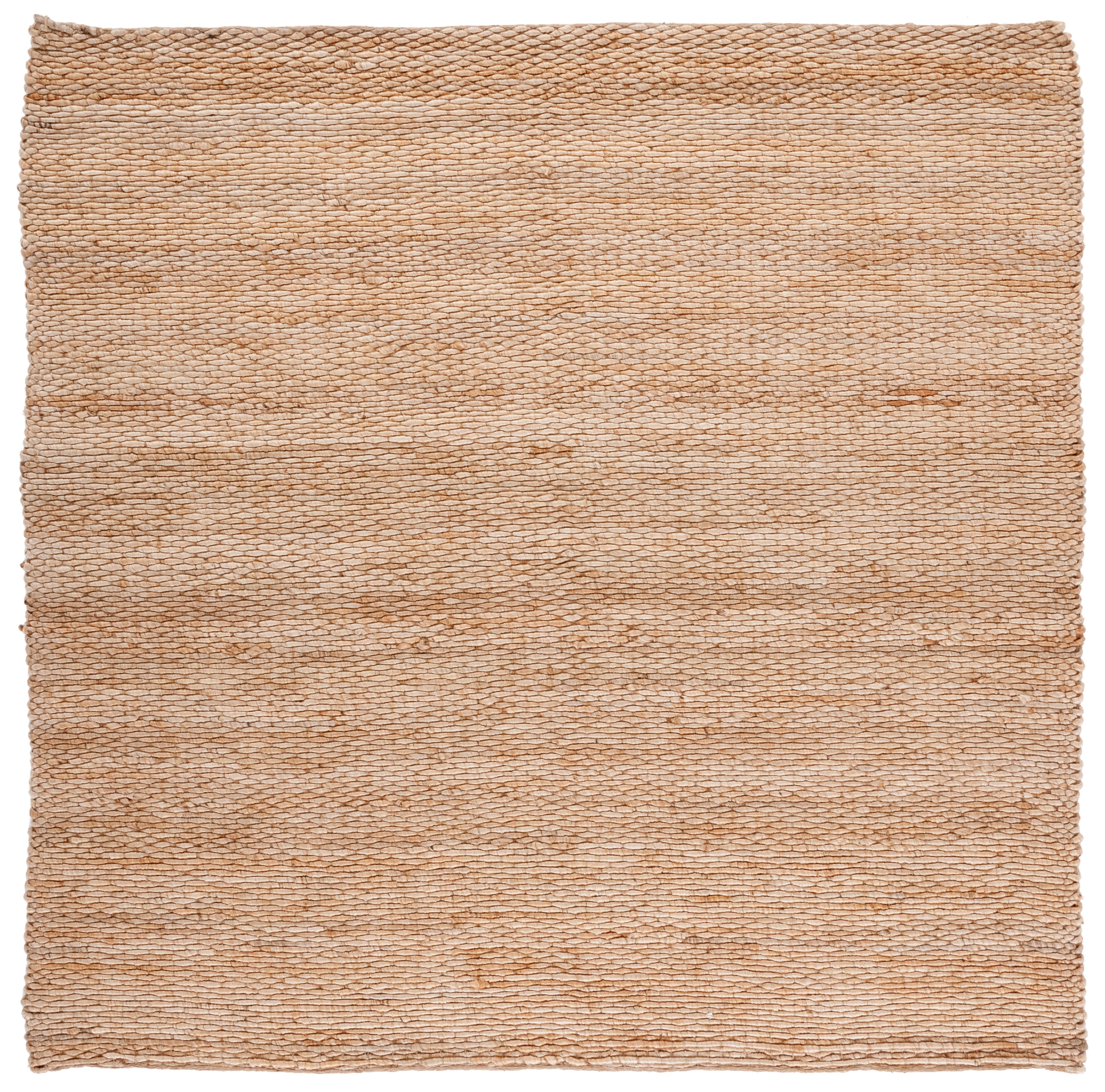 Natural 7' Square Handwoven Jute Area Rug