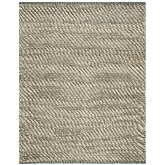SAFAVIEH Natural Fiber Johanna Solid Area Rug, Blue/Natural, 8' x 10'