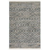SAFAVIEH Natural Fiber Joleen Geometric Area Rug, Black/Ivory, 8' x 10'