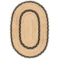thumbnail image 1 of SAFAVIEH Natural Fiber Joshua Bordered Area Rug, Natural/Black, 4' x 6' Oval, 1 of 8