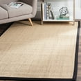 thumbnail image 1 of SAFAVIEH Natural Fiber Jovana Border Seagrass Area Rug, Maize/Black, 6' x 6' Square, 1 of 7