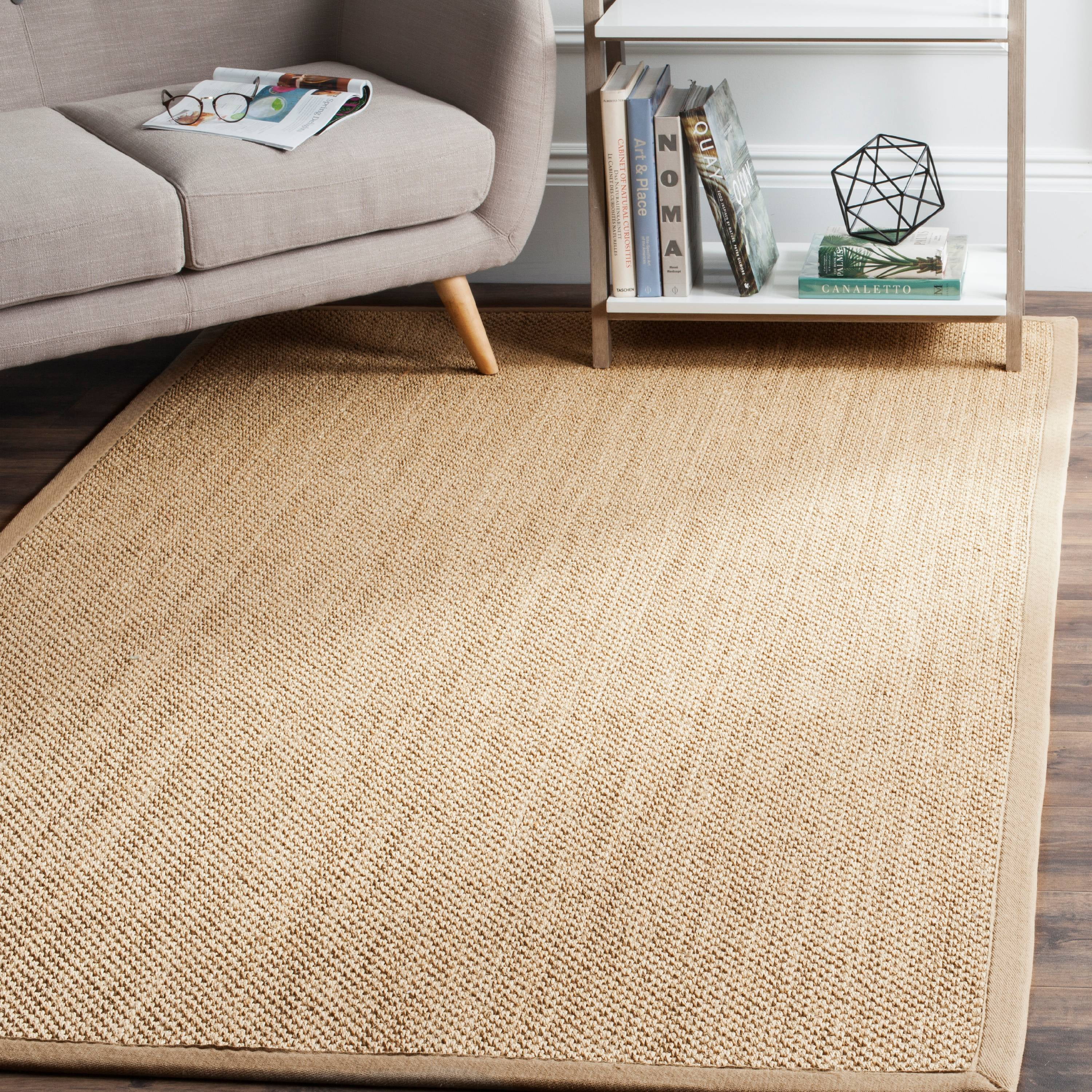 Maize and Linen Hand-Knotted Natural Fiber Area Rug