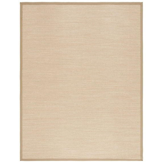 SAFAVIEH Natural Fiber Jovana Border Seagrass Runner Rug, Maize/Linen, 2'6" x 8'