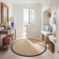thumbnail image 1 of Safavieh Natural Fiber Jovana Solid Area Rug, Maize/Black, 8' x 8' Round, 1 of 13