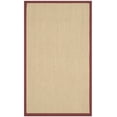 thumbnail image 1 of SAFAVIEH Natural Fiber Jovana Solid Area Rug, Maize/Burgundy, 4' x 6', 1 of 11