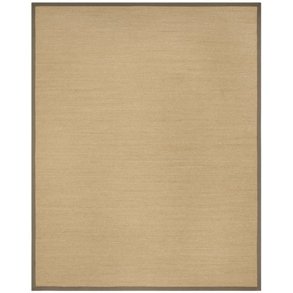 SAFAVIEH Natural Fiber Jovana Solid Area Rug, Maize/Grey, 10' x 14'