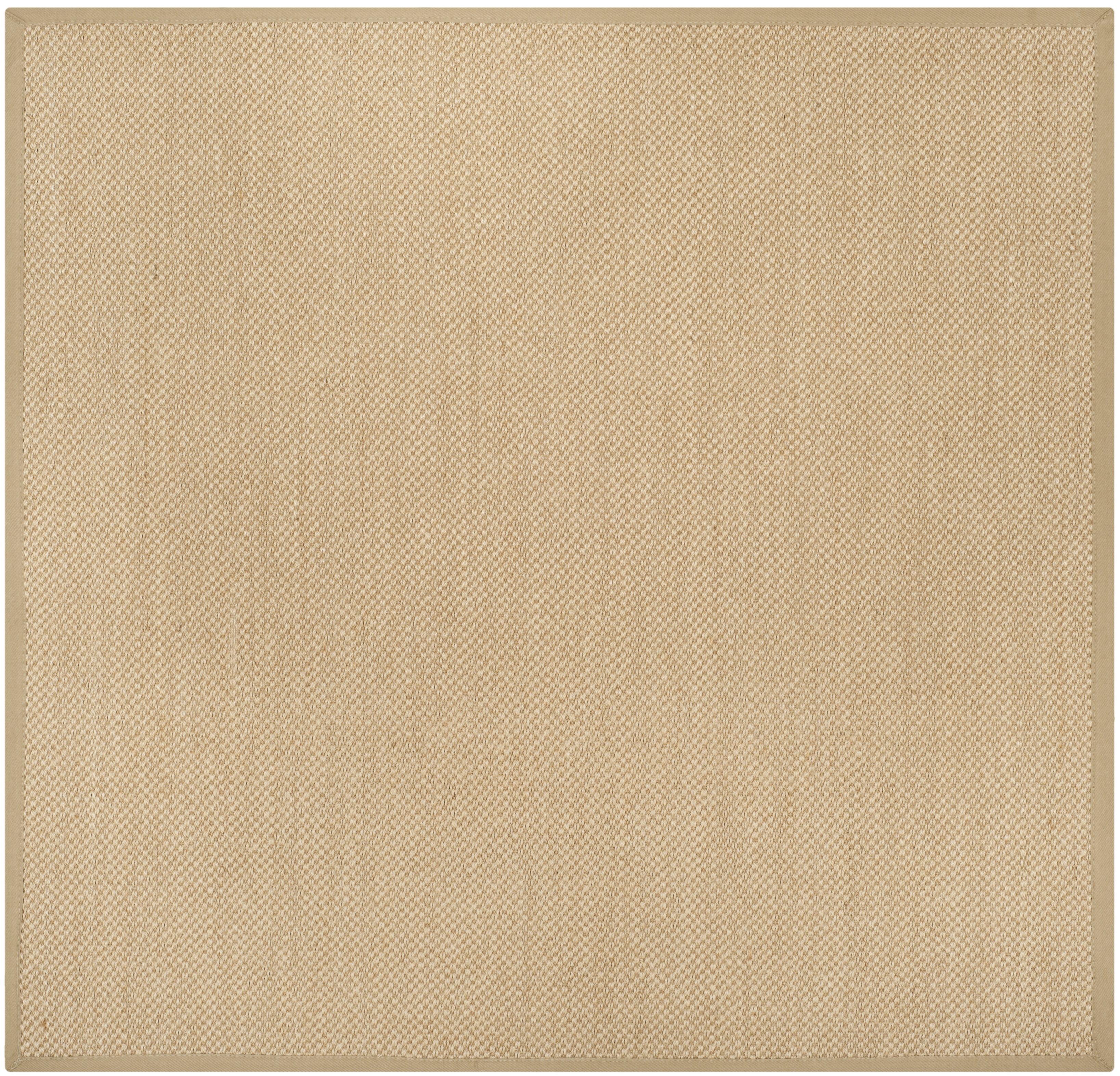 Maize and Wheat Sisal Square Area Rug with Non-Slip Backing
