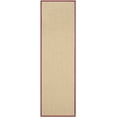 thumbnail image 1 of SAFAVIEH Natural Fiber Jovana Solid Runner Rug, Maize/Burgundy, 2'6" x 6', 1 of 11