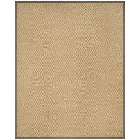 SAFAVIEH Natural Fiber Jovana Solid Runner Rug, Maize/Grey, 2'6" x 14'