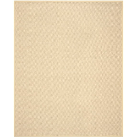 SAFAVIEH Natural Fiber Juniper Border Sisal Area Rug, Maize/Wheat, 10' x 10' Square