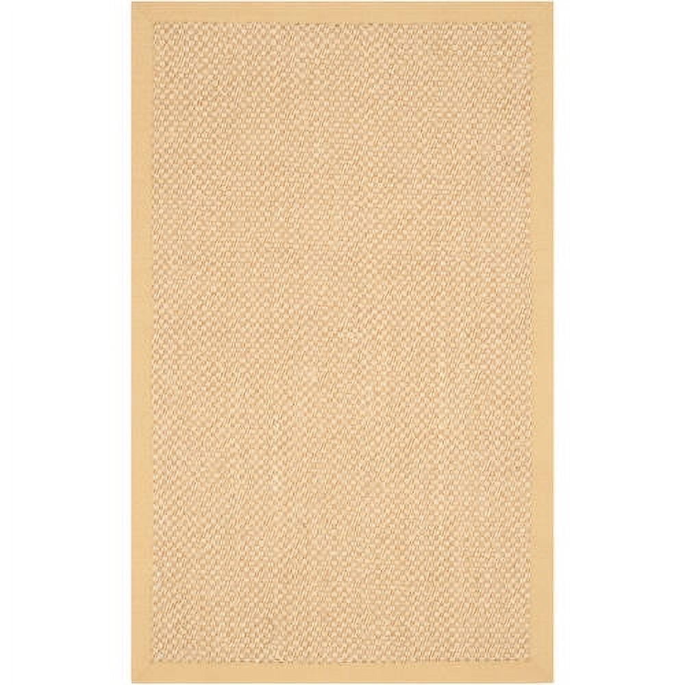Beige Handmade Non-slip Wool and Cotton Rug