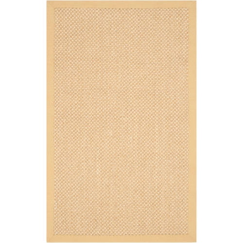 Beige Handmade Non-slip Wool and Cotton Rug