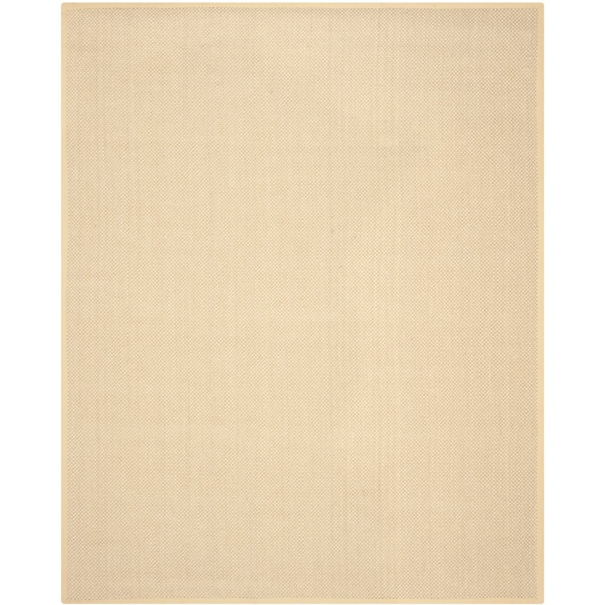 SAFAVIEH Natural Fiber Juniper Border Sisal Area Rug, Maize/Wheat, 8' x 8' Square