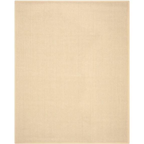 SAFAVIEH Natural Fiber Juniper Border Sisal Area Rug, Maize/Wheat, 8' x 8' Square