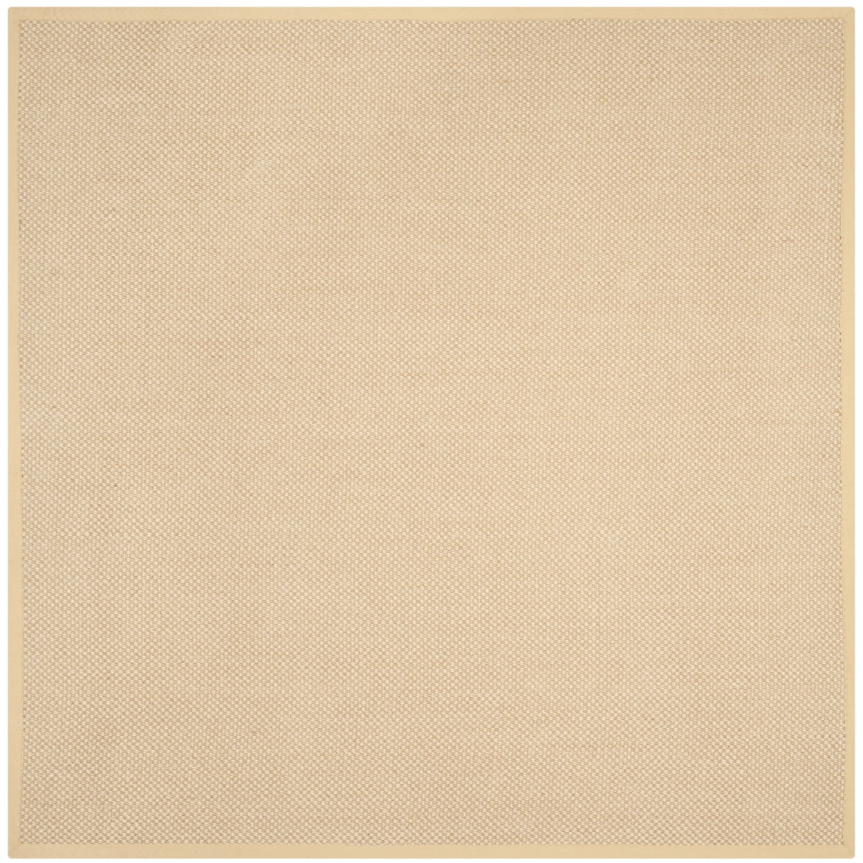Maize and Wheat Sisal Square Area Rug with Non-Slip Backing