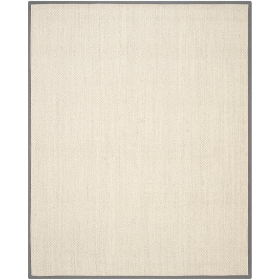 SAFAVIEH Natural Fiber Juniper Border Sisal Area Rug, Marble/Grey, 3' x 5'