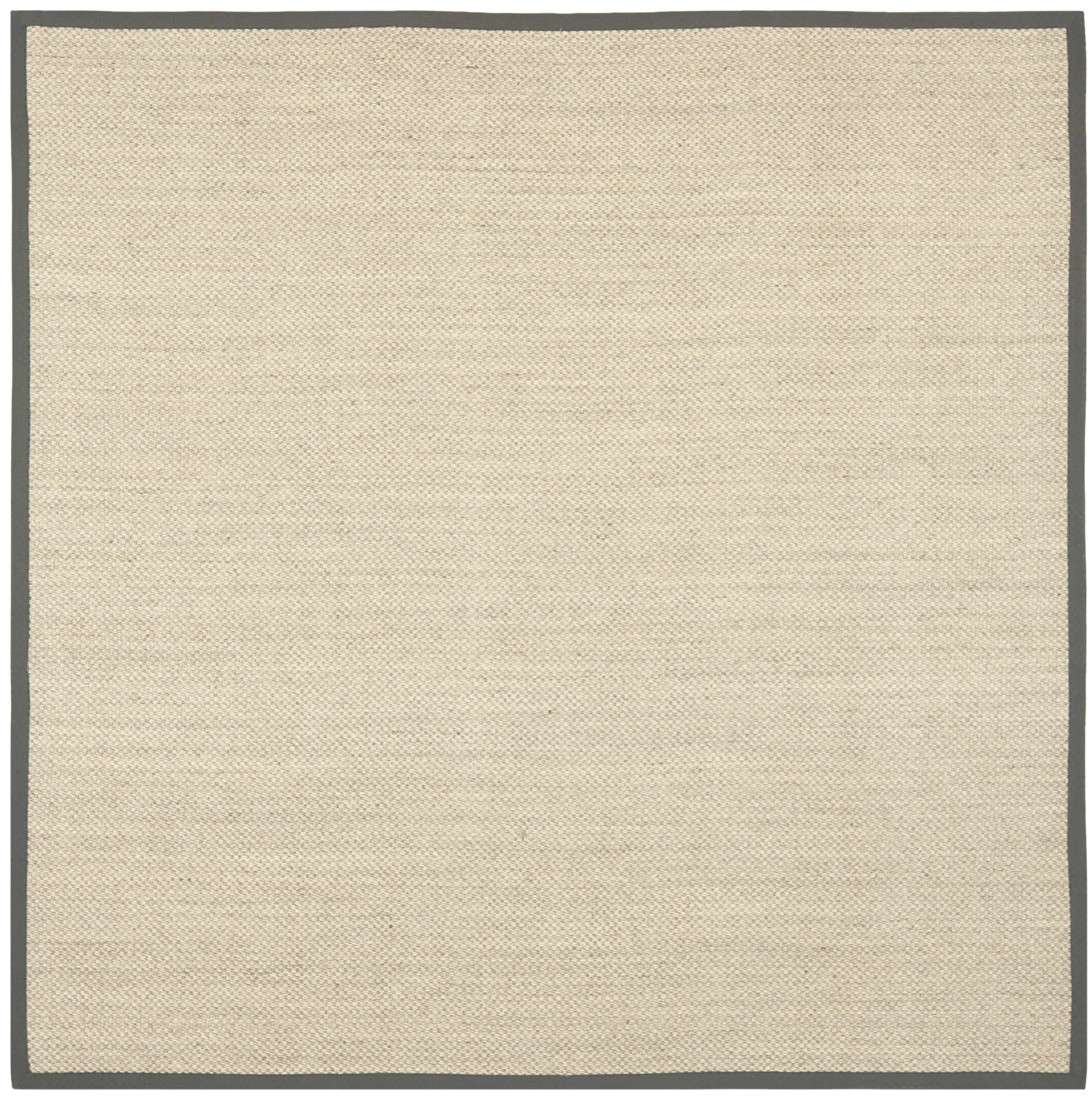 SAFAVIEH Natural Fiber Juniper Solid Area Rug, Marble/Grey, 7' x 7' Square