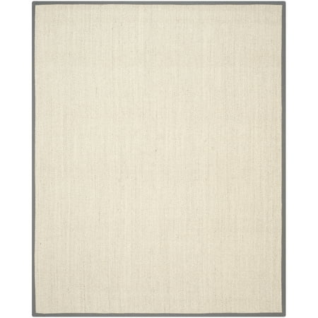 SAFAVIEH Natural Fiber Juniper Border Sisal Area Rug, Marble/Grey, 8' x 10'