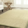 thumbnail image 1 of SAFAVIEH Natural Fiber Juniper Border Sisal Area Rug, Natural/Green, 4' x 6', 1 of 9