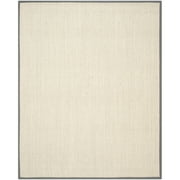 SAFAVIEH Natural Fiber Juniper Border Sisal Runner Rug, Marble/Grey, 2'6" x 14'