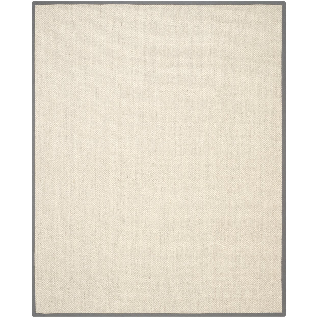 SAFAVIEH Natural Fiber Juniper Border Sisal Runner Rug, Marble/Grey, 2'6" x 18'