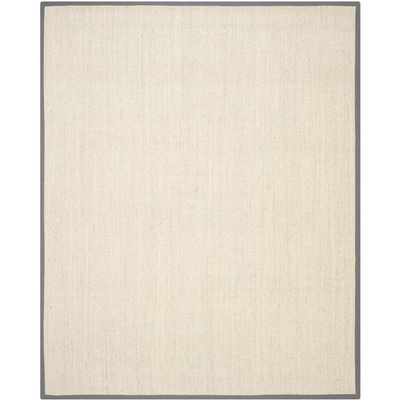 SAFAVIEH Natural Fiber Juniper Border Sisal Runner Rug, Marble/Grey, 2' x 10'