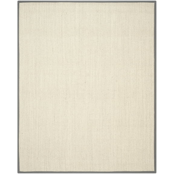 SAFAVIEH Natural Fiber Juniper Border Sisal Runner Rug, Marble/Grey, 2' x 8'